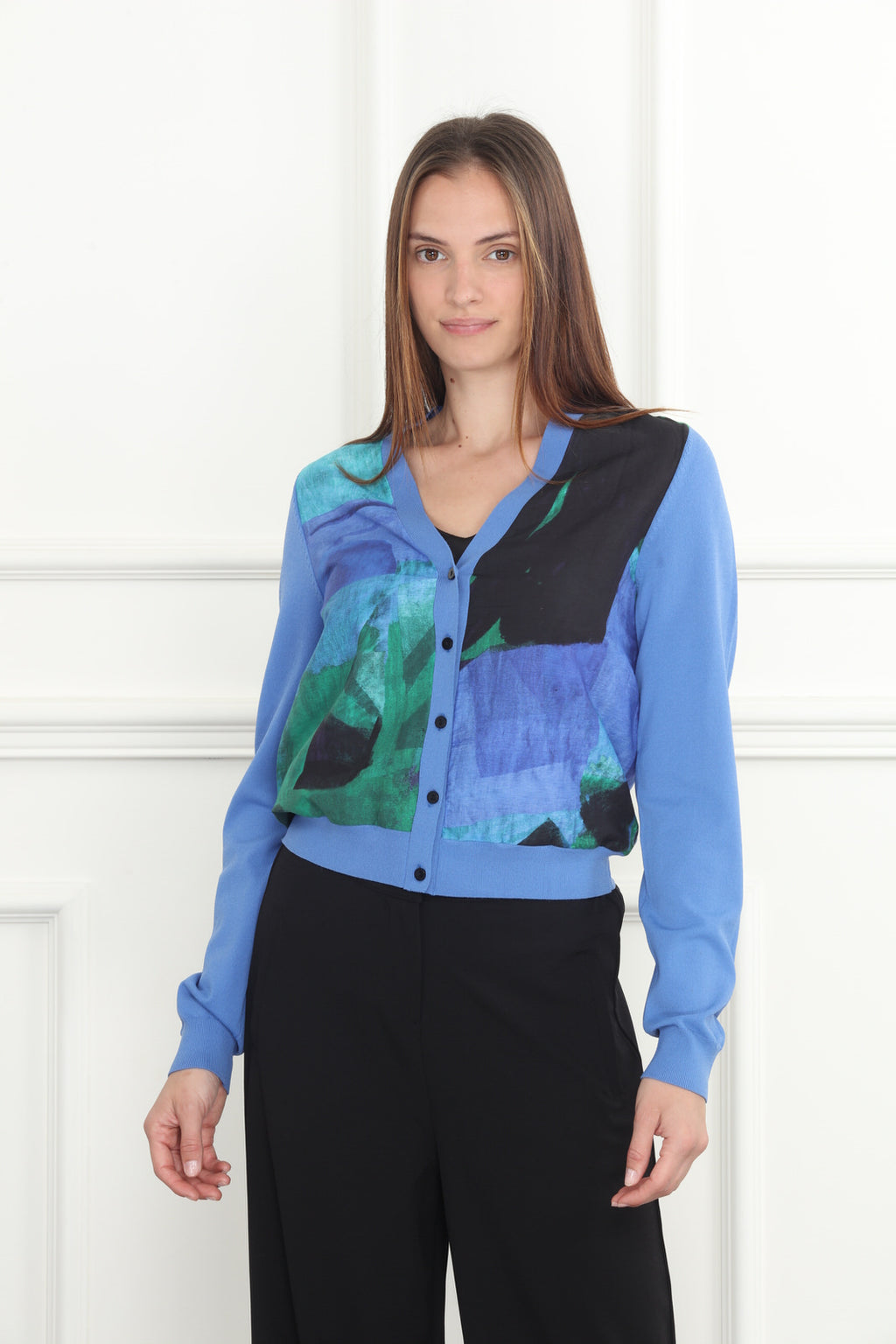 Mix Media Water Color Cardigan