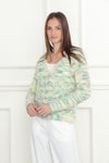 Novelty Yarn V-Neck Cardigan Sweater