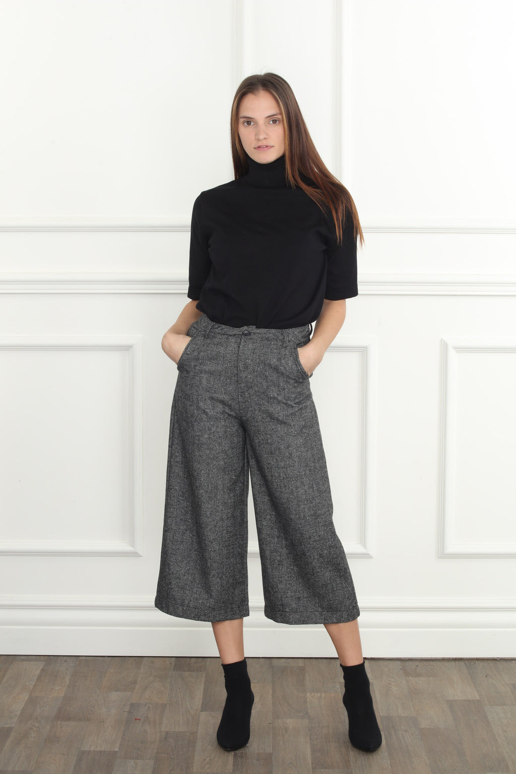 Herringbone Crop Pants